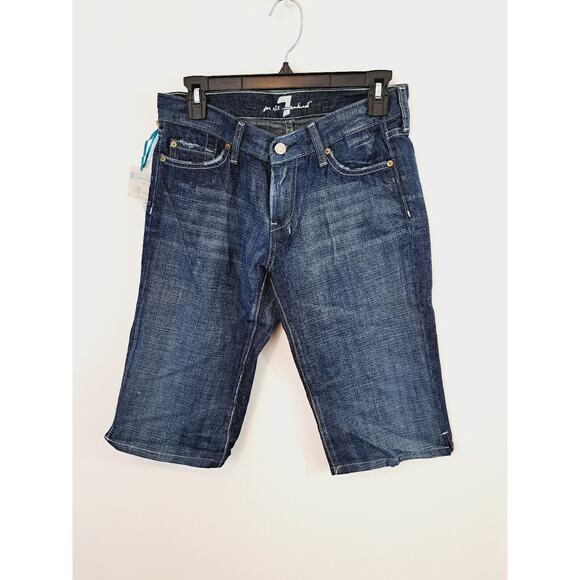 7 For All Mankind Y2K New Deadstock Capri Dojo's Size 28 Swarovski Crystallized - Picture 1 of 10